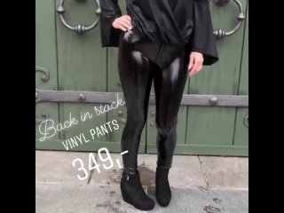 petite girl and her booty in leather leggings